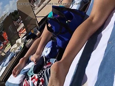 Candid two jb teens sunbathing