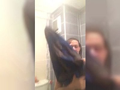 Turkish girl doing shower