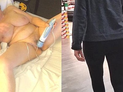 Masturbating maniac GILF goes grocery shopping