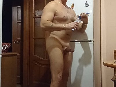 the husband walks naked in the morning.