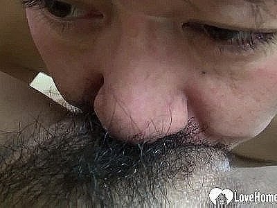 Hairy Asian enjoys a hardcore shagging session