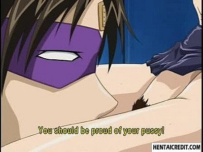 Hentai brunette caught and tied up