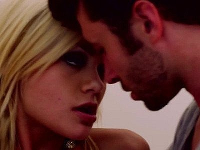 Blonde with fake tits Riley Steele massaged and nailed