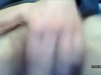 Arab mom Zina rubs her huge clit