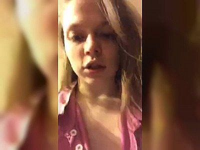 hot blonde in her underwear on periscope