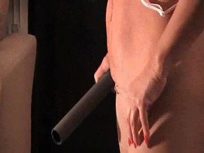 Granny wears pantyhose and teases her pussy