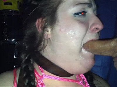 bound submissive throatfucked