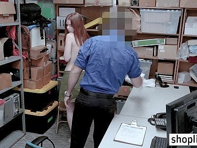 Sexy redhead MILF banged by a perverted LP officer