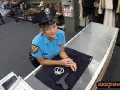 Lady police posing Hot on cam n banged