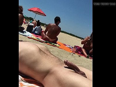Cumming on the beach in front of naked whore (not mine)