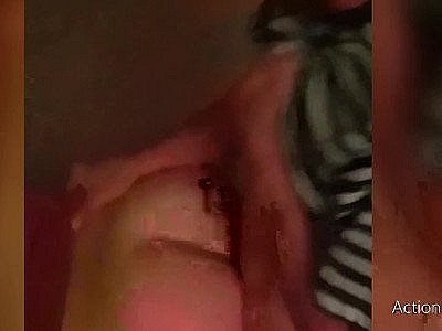 Friend Filming Doggy Style Fuck and cum on her ass. Taking cock in our living ro