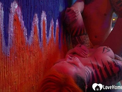 Banging my tattooed sugar with orange hair HD