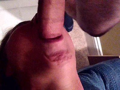 Amateur Blonde Babe Deep Throats A Cock