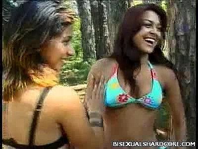 Hot MFF Outdoor Bisexual Threesome