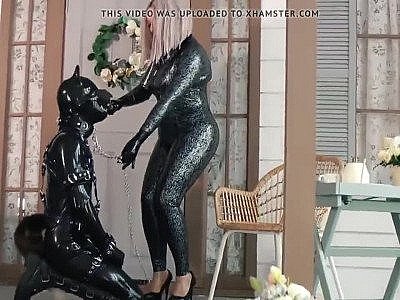 Arya Grander and her latex rubber slutty have roleplay