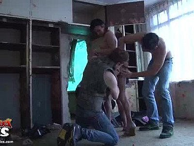  Group sex video of chick banged by three cocks