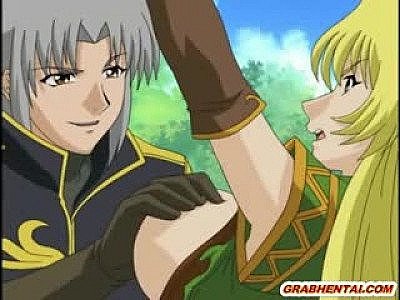 Bondage hentai Elf with bigboobs hot fucked bigcock in the forest