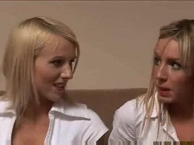 Three women learning handjob technique