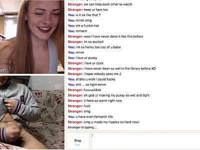 Super hot redhead teen gets naked on sex chat