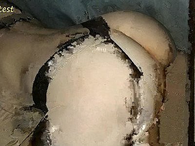 Wife Enjoying Her Toy While Husband at Work