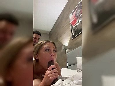 two friends enjoying a pretty horny girl after clubbing