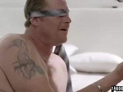 Lonely dad gets baited into a threesome