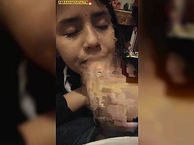 my cute cousin eats my black cock and learns english