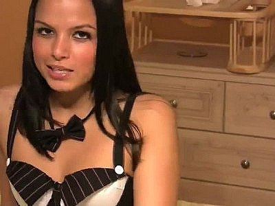 Girl in lingerie gives jerk off instruction