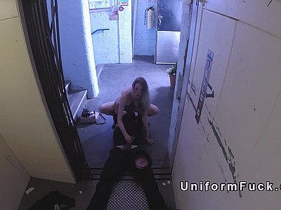 Big tits amateur babe gets screwed in elevator