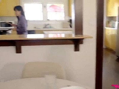 While mom is doing the housework