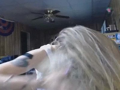 Attractive Babe Sucking Cock while Masturbating