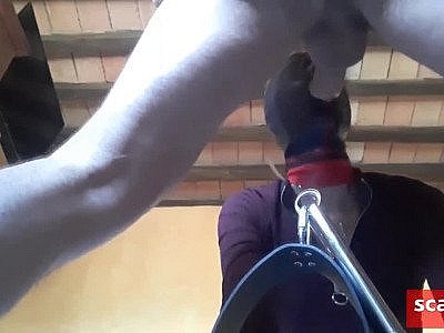 Blindfolded MILF Deepthroats a Big Cock While Bound