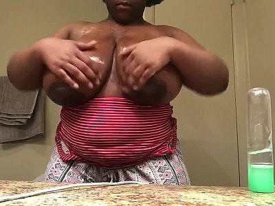 Oiling my titties because why not