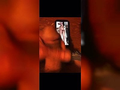 Stroking my big cock to sexy slutty wife Adriana