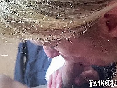 Muscular Spanish Blonde Milf Gives Amateur Blowjob