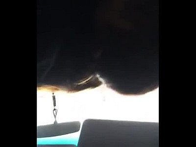 Korean girl playing with small cock in car