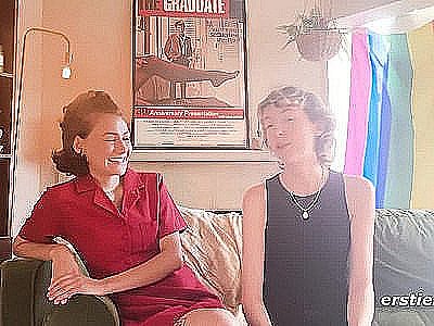 Sexy Lesbian Couple Get Intimate With Each Other Outside