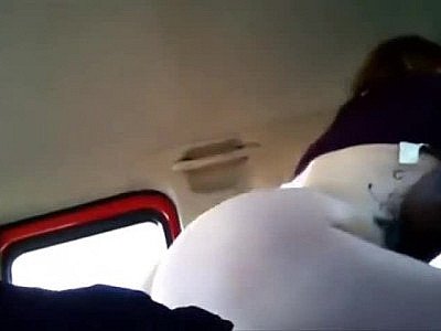 Girlfriend fucks black guy in car while cuck drives