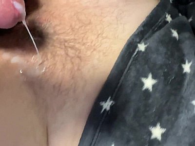 Her Hairy Pussy, Up Close. Covered with Hot Cumshot